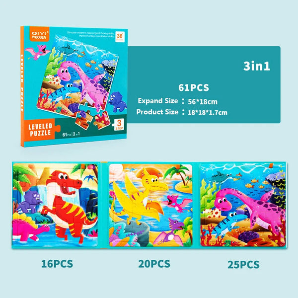 Dinopuzzles | Cartoon Puzzle Buch