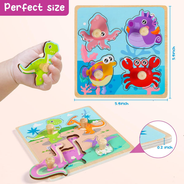 SeaCritters | Hölzerne Baby-Puzzles