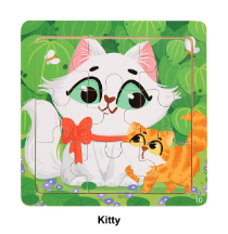 CheerfulCritters | Holzpuzzle Cartoon-Tiere