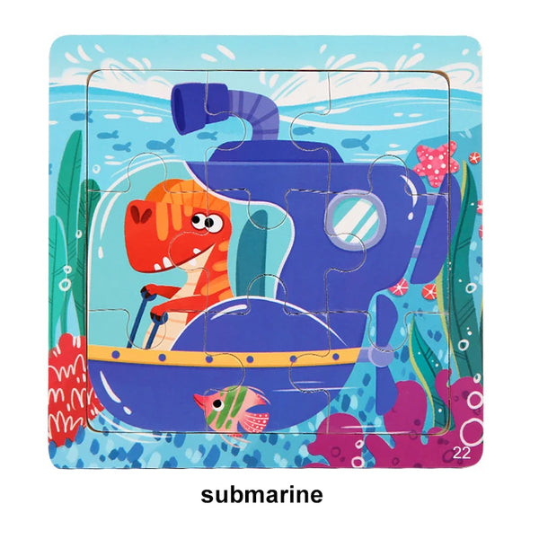 MarineDino | Kinderpuzzle aus Holz