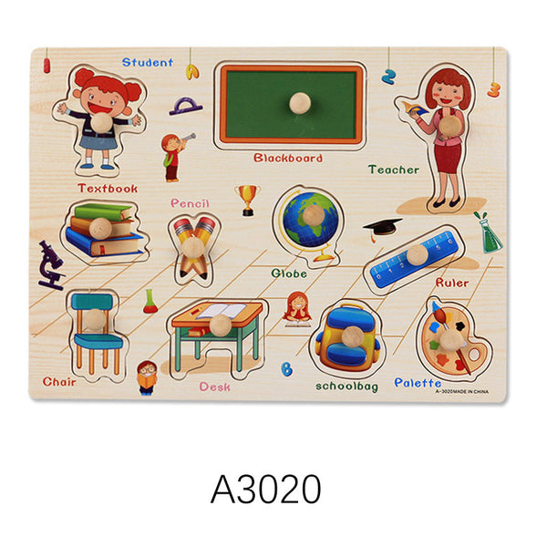 PlayfulPebbles | Montessori-Holzpuzzle