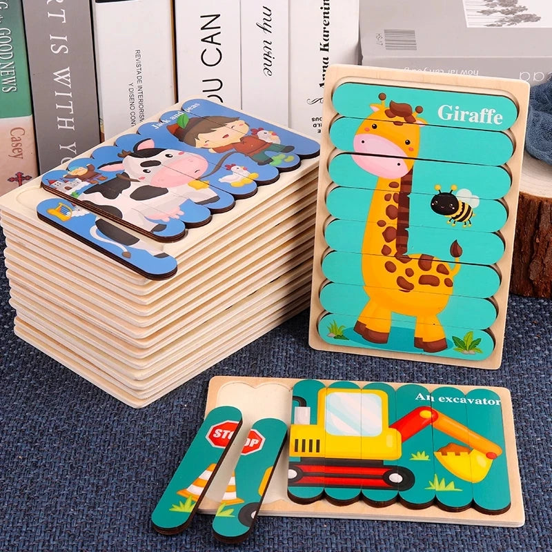 PuzzleDuo | Doppelseitige Streifenpuzzles