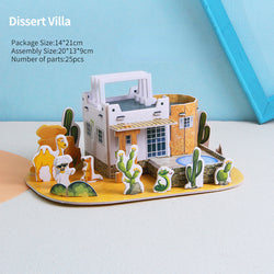 DesertOasis | 3d Papierpuzzle Haus