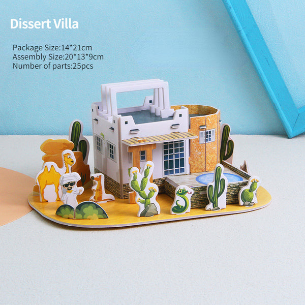 DesertOasis | 3d Papierpuzzle Haus