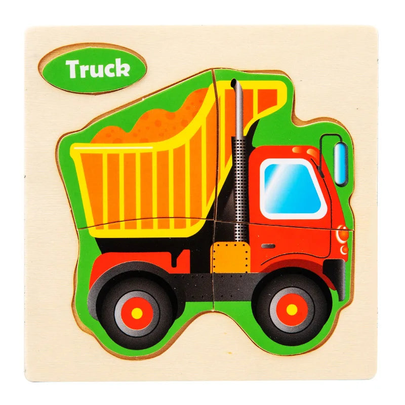 CrabbyCargo | 3 Bündel Lustiges Holzpuzzle