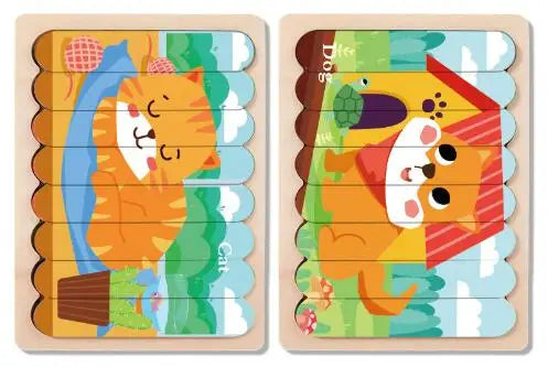 PlayfulPaths | 2 Bündel Holzpuzzle Spielzeug