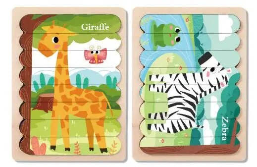 TinyTalesCollection  | 3 Bündel Holzpuzzle Spielzeug
