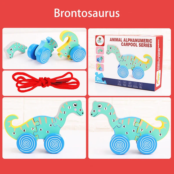DinoDuo | 2 Bündel Hölzernes Wunderpuzzle