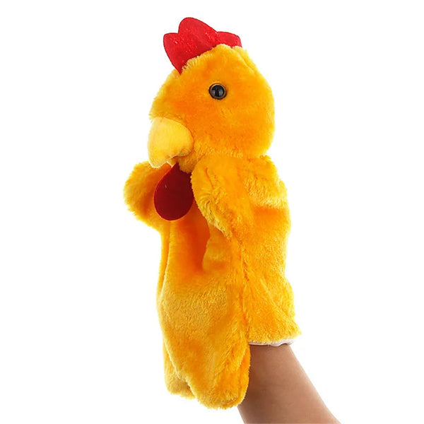 Hahn | Stofftier Handpuppe Plüschspielzeug für Kinder