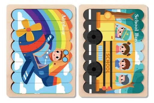 TinyTalesCollection  | 3 Bündel Holzpuzzle Spielzeug