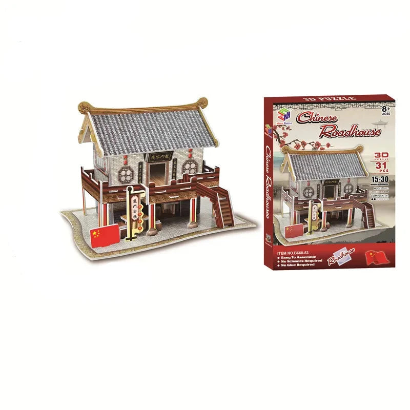 Epische Bauwerke Architektur-Puzzle für Kinder | 3er-Bundle