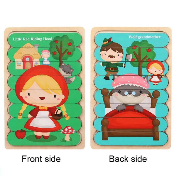 FairytaleFables | 3 Bündel Holzpuzzle für Kinder