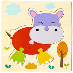 TinyHippo | 3D-Holzpuzzle Spielzeug