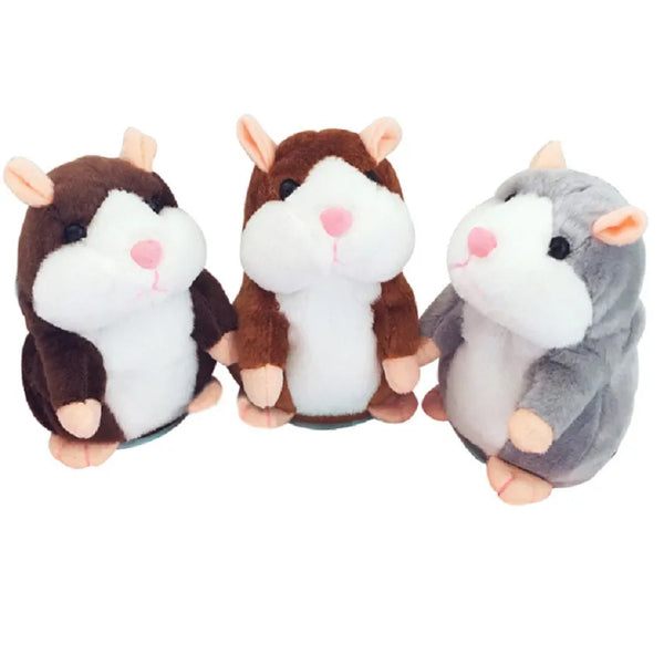 Dunkelbraun | Pädagogisches sprechendes Hamster-Plüschtier für Kinder