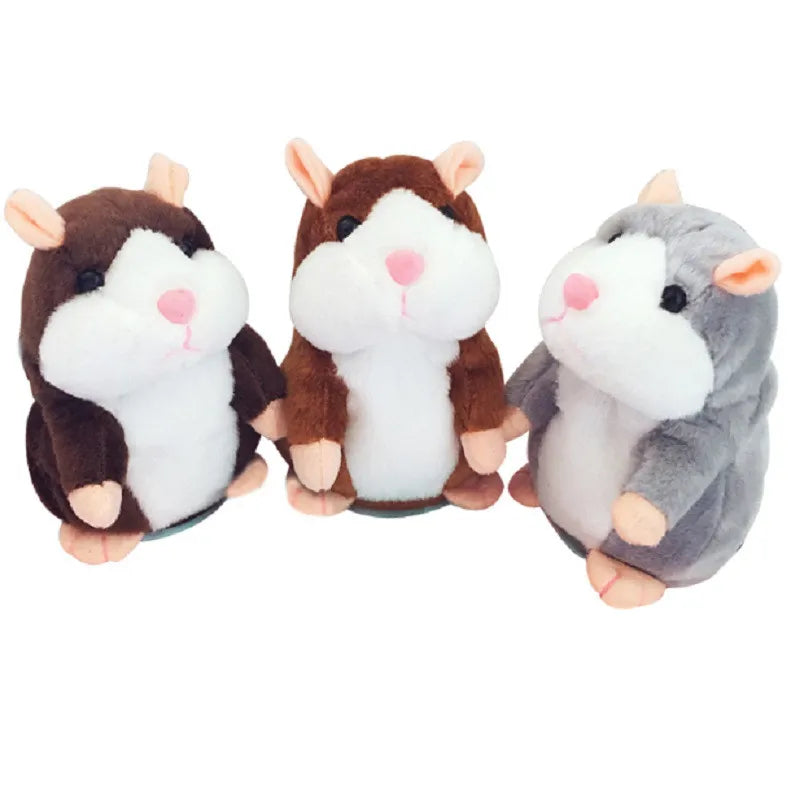 Dunkelbraun | Pädagogisches sprechendes Hamster-Plüschtier für Kinder