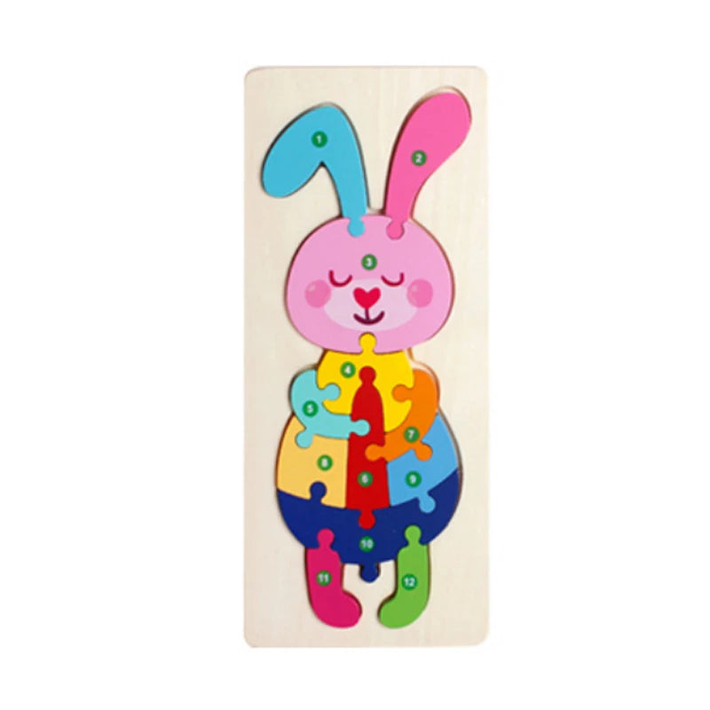 HuggingHare | Intelligenz Holzpuzzle