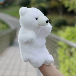 Eisbär | Stofftier Handpuppe Plüschspielzeug für Kinder