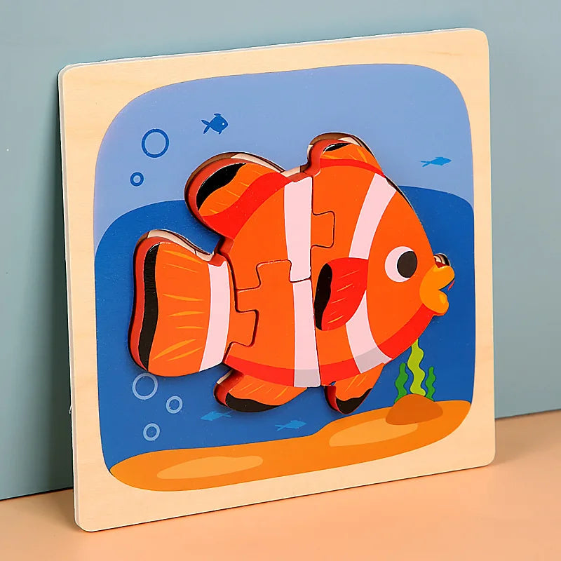 FinnyFrenzy | Montessori Holzpuzzle