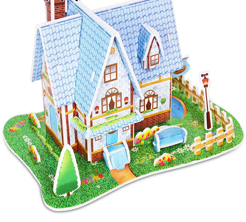 Märchenhaus Bau-Puzzle für Kinder | Bundle von 3