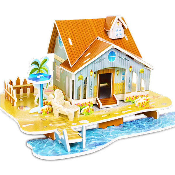 Märchenhaus Bau-Puzzle für Kinder | Bundle von 3