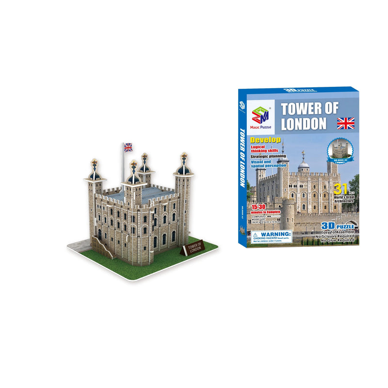 Epische Bauwerke Architektur-Puzzle für Kinder | 3er-Bundle