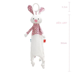 Weißer Hase | Montessori Kuscheliges Plüschtier für Babys