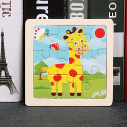 GiraffeGlee | Cartoon Puzzle aus Holz