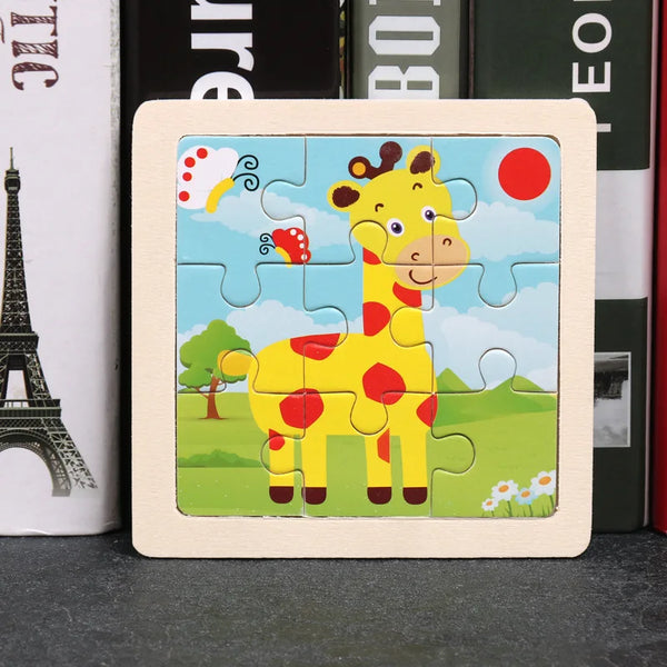 DinoJungle | 2 Bündel Cartoon Puzzle aus Holz