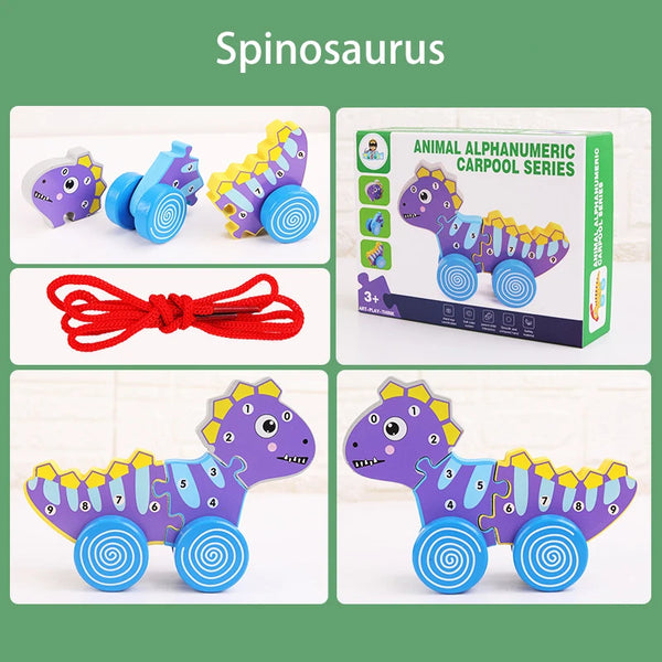 DinoDuo | 2 Bündel Hölzernes Wunderpuzzle