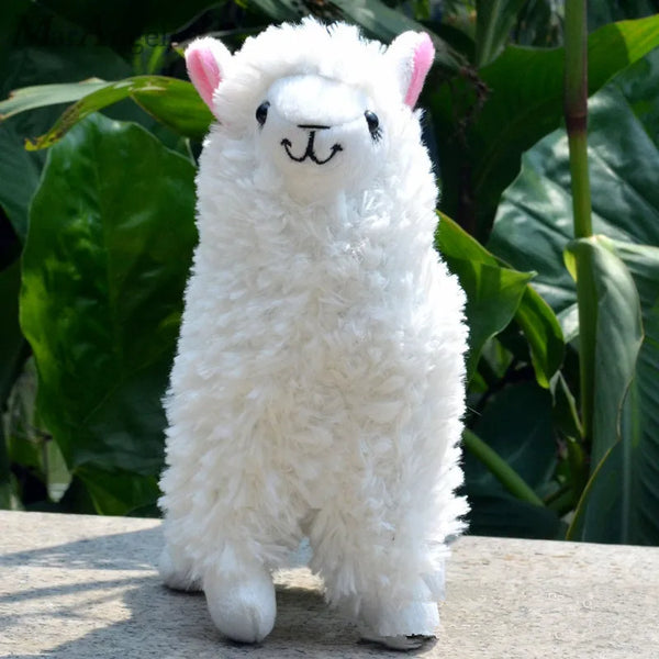 Weiße Baby-Alpaka | Kuscheltier Llama Puppe für Kinder
