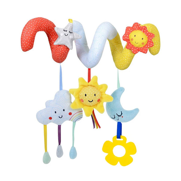 Sprudelnde Baby Rassel | Sinnliches Plüsch-Hängespielzeug für Kinder