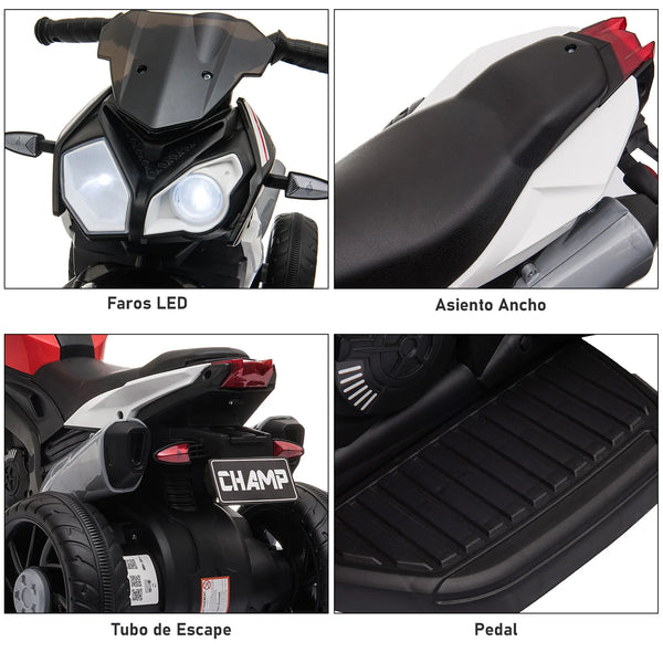 Wegbereiter | Elektrisches Motorrad mit Musik und Hupe für Kinder