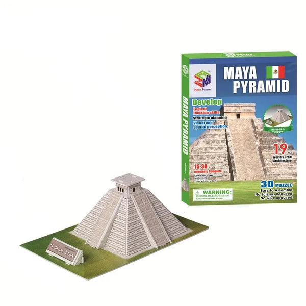 Maya-Pyramide | Architektur-Puzzle für Kinder