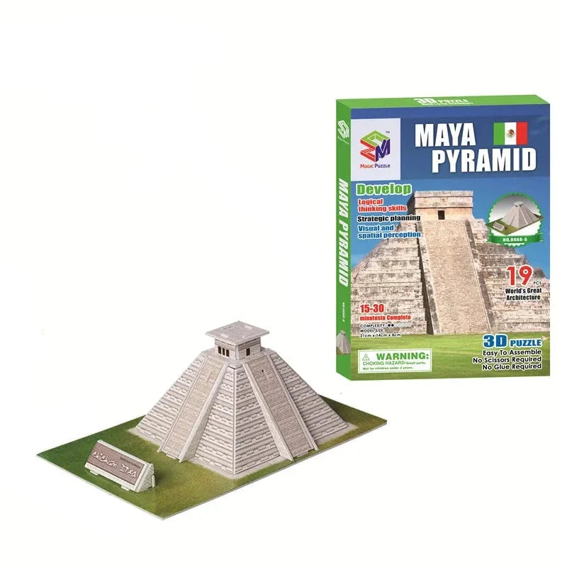 Maya-Pyramide | Architektur-Puzzle für Kinder