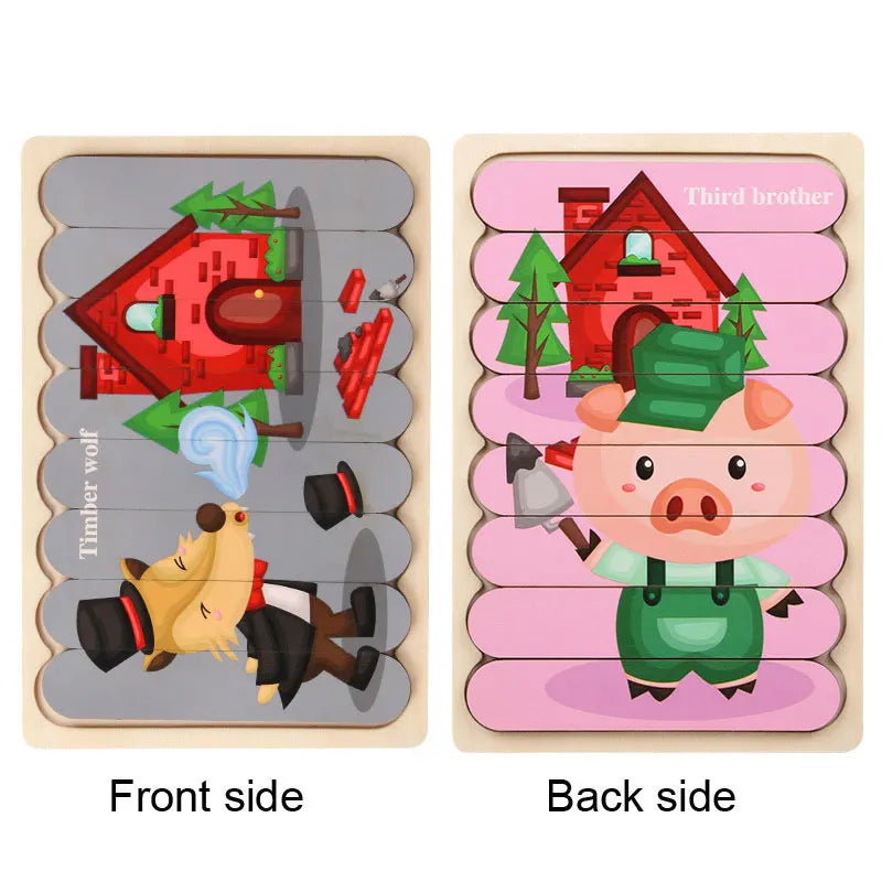 FairytaleFables | 3 Bündel Holzpuzzle für Kinder