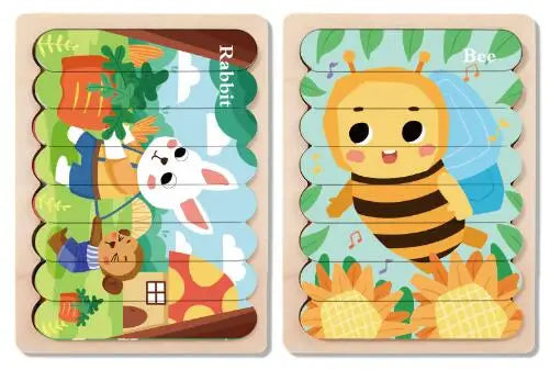 PlayfulPaths | 2 Bündel Holzpuzzle Spielzeug