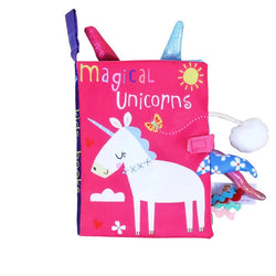Einhorn | Lehrreiches Weiches Tier-Babyrassel-Spielzeug