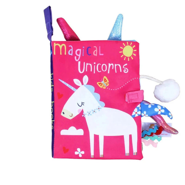 Einhorn | Lehrreiches Weiches Tier-Babyrassel-Spielzeug