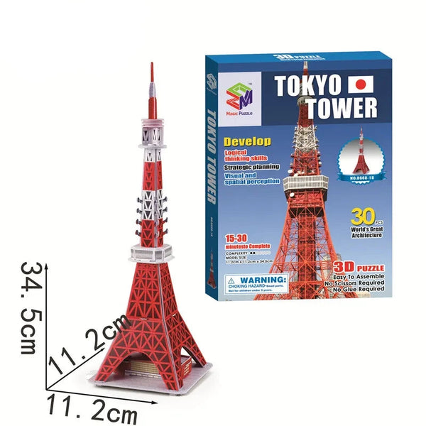 Weltwunder Architektur-Puzzle für Kinder | 3er-Bundle