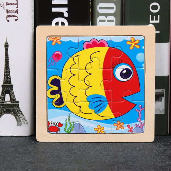 FinnySplash | Cartoon Puzzle aus Holz