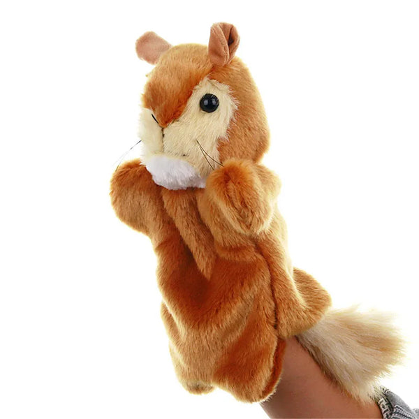 Eichhörnchen | Stofftier Handpuppe Plüschspielzeug für Kinder