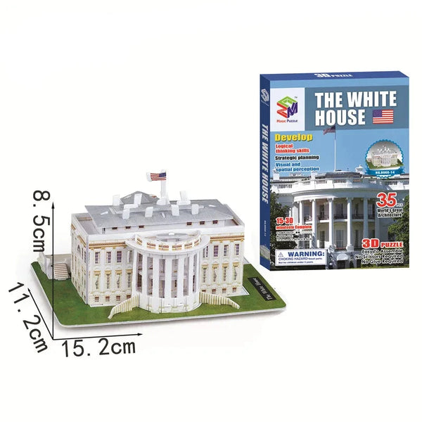 Weißes Haus | Architektur-Puzzle für Kinder