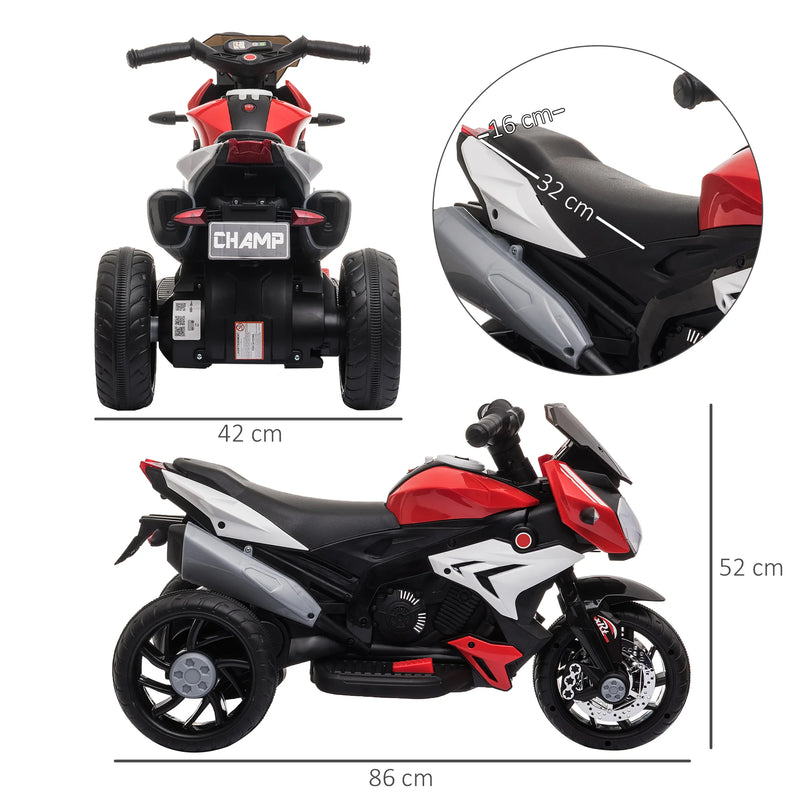 Geschwindigkeitsdämon | Elektrisches Motorrad mit Musik und Hupe für Kinder