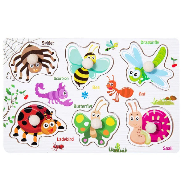 Insects | Pädagogisches Puzzle-Brettspiel
