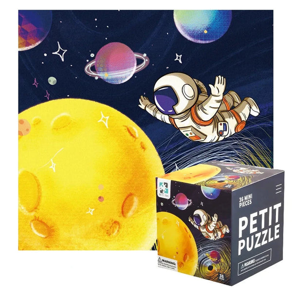 Weltraum & Astronaut | Pädagogisches Mini-Cartoon-Puzzle-Spielzeug für Kinder