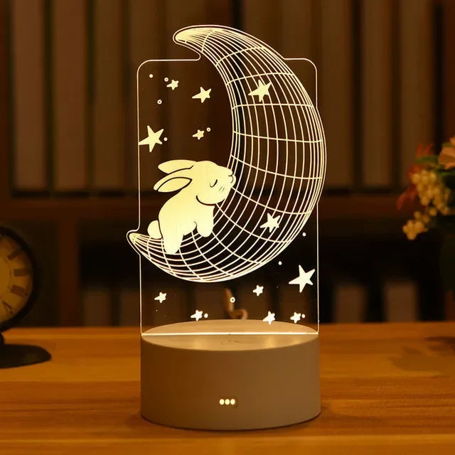 Verspielt LED-Nachtlichter für Kinder | Bundle von 3