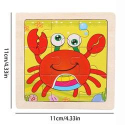 Montessori Holzpuzzle | Krabbe
