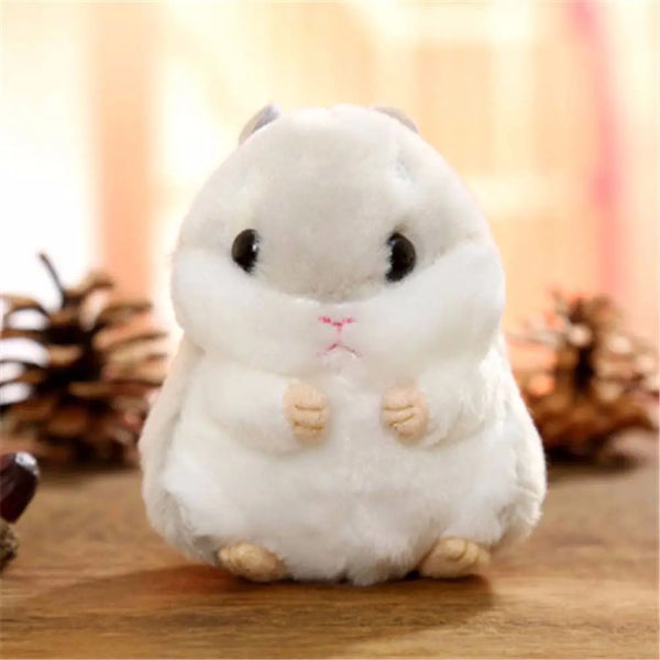 Hellgraue Snuggle Mouse | Schlüsselanhänger Plüschtier für Kinder