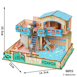 Nusa Lembongan | Holzpuzzle-Konstruktionsspielzeug für Kinder