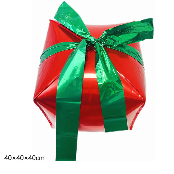Rotes Geschenk | Weihnachts aufblasbarer Ballon für Kinder